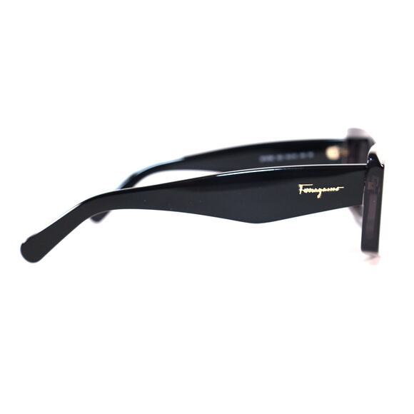 Ferragamo Rectangle Two-Toned Sunglasses - Dark Grey / Grey - NIB - Picture 4 of 9